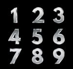 银色金属数字矢量