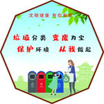 文明健康有你有我异形展板