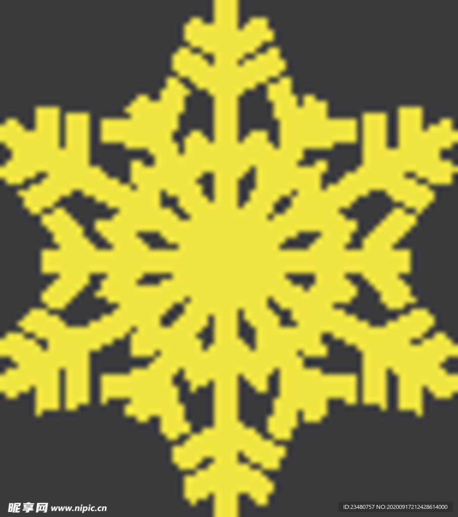 黄色雪花