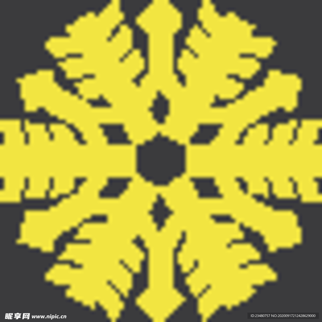 黄色雪花