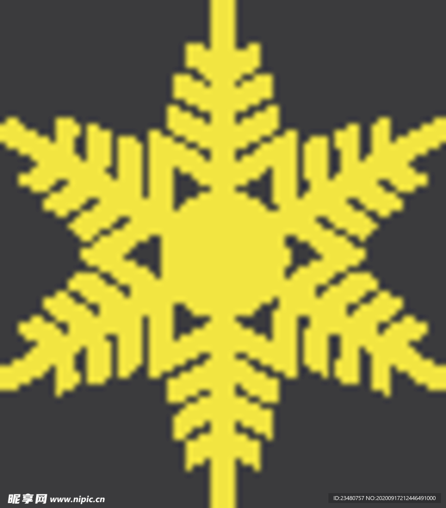 黄色雪花