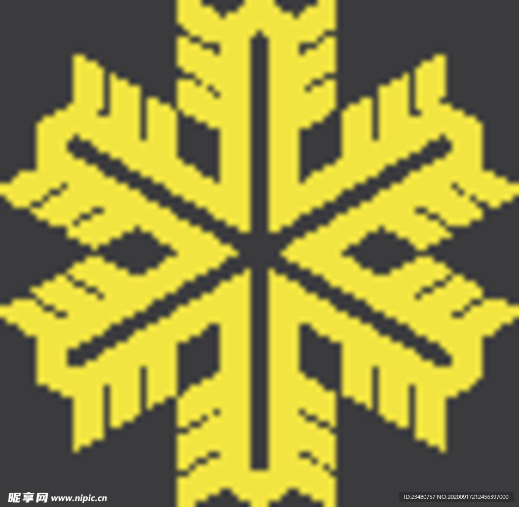 黄色雪花