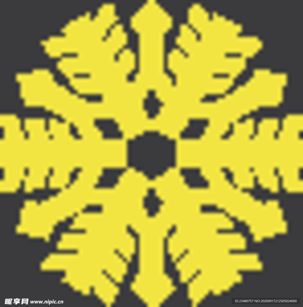黄色雪花