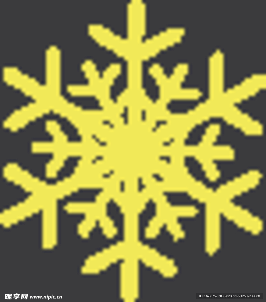黄色雪花