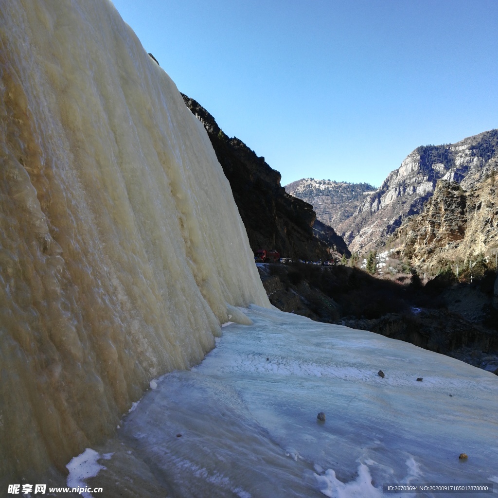 冰瀑布风景