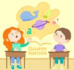 课堂上学习的孩子