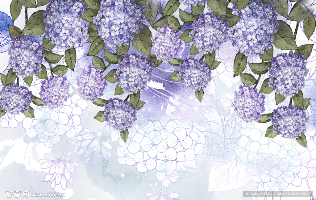 花卉背景墙
