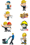 卡通工人 工人漫画 插图 插画