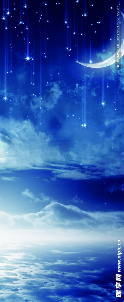 蓝色星空图片