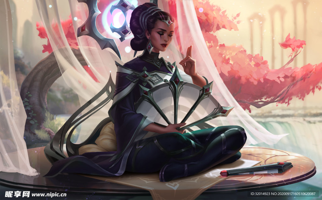少女打坐