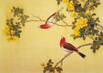 花鸟图背景墙