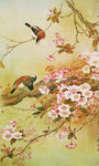 花鸟画 手绘画鸟 梅花 玄关图