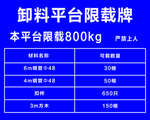 卸料平台限载牌