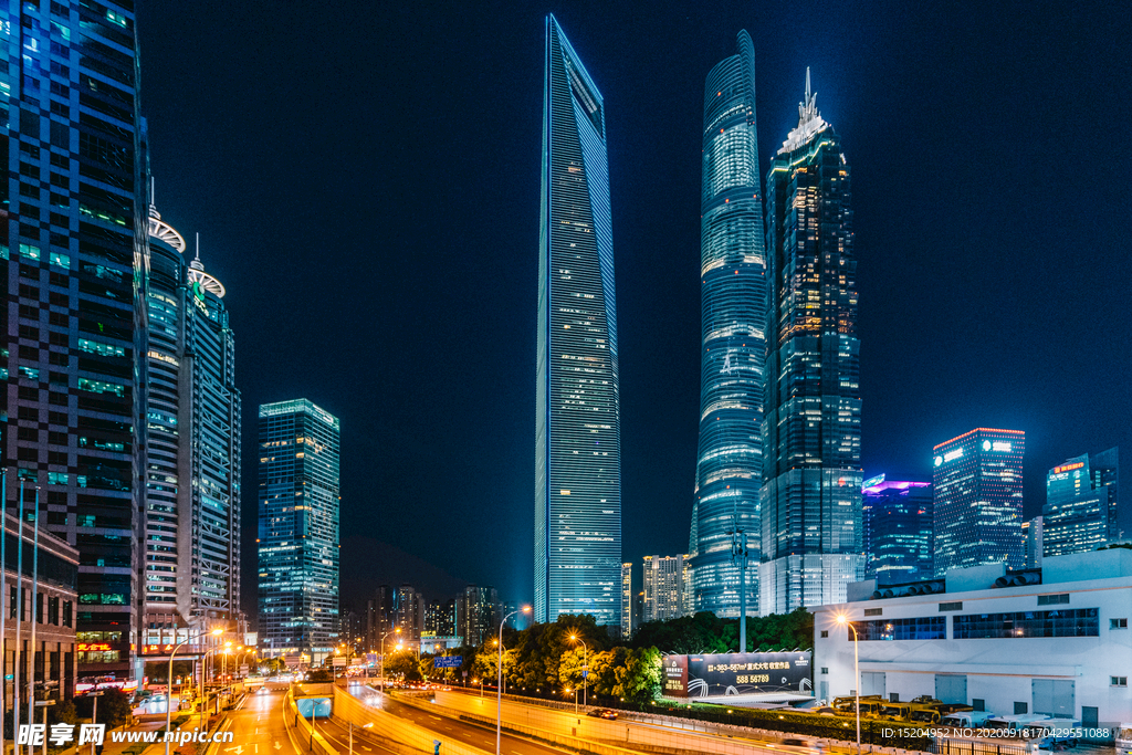 陆家嘴城市夜景