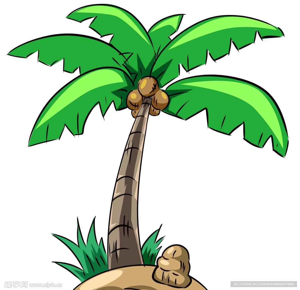 椰子树 卡通椰子树