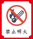 禁止明火提示牌