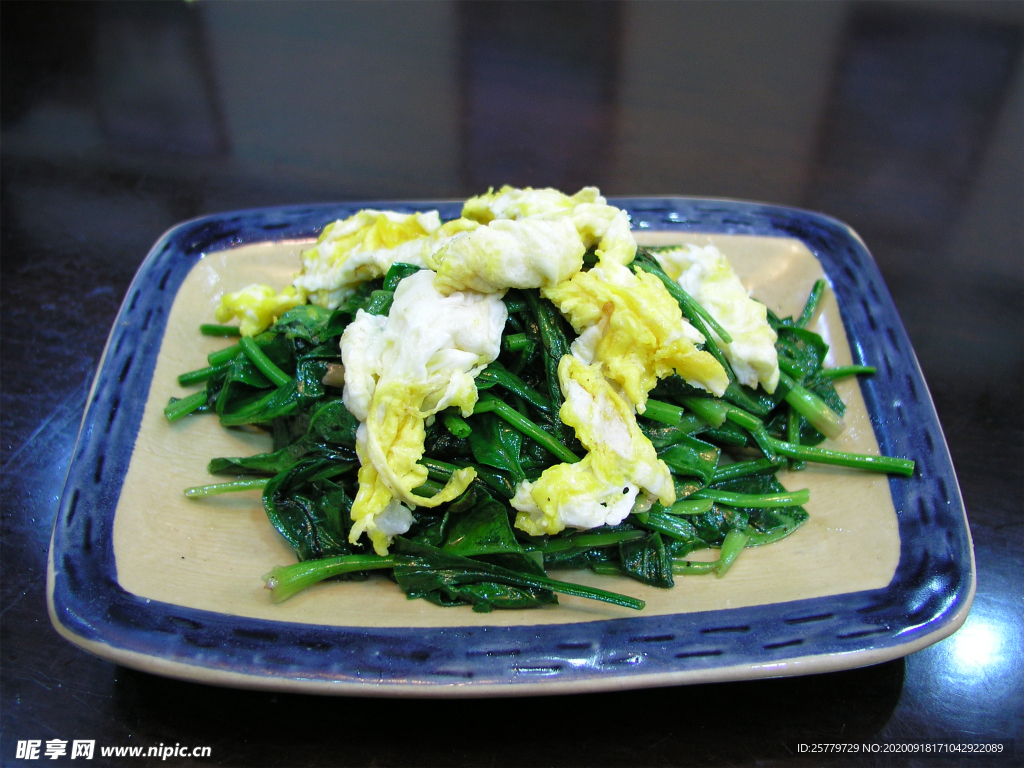 鸡蛋炒波菜