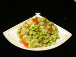 冬腌菜炒毛豆
