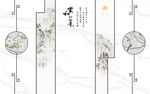 山水画 花鸟画 造型 背景墙
