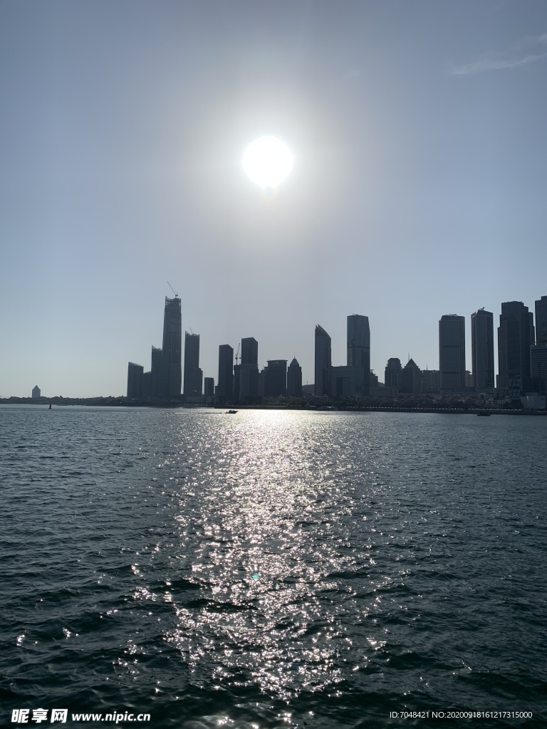 落日大海