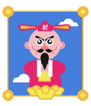 财神爷海报插画图形