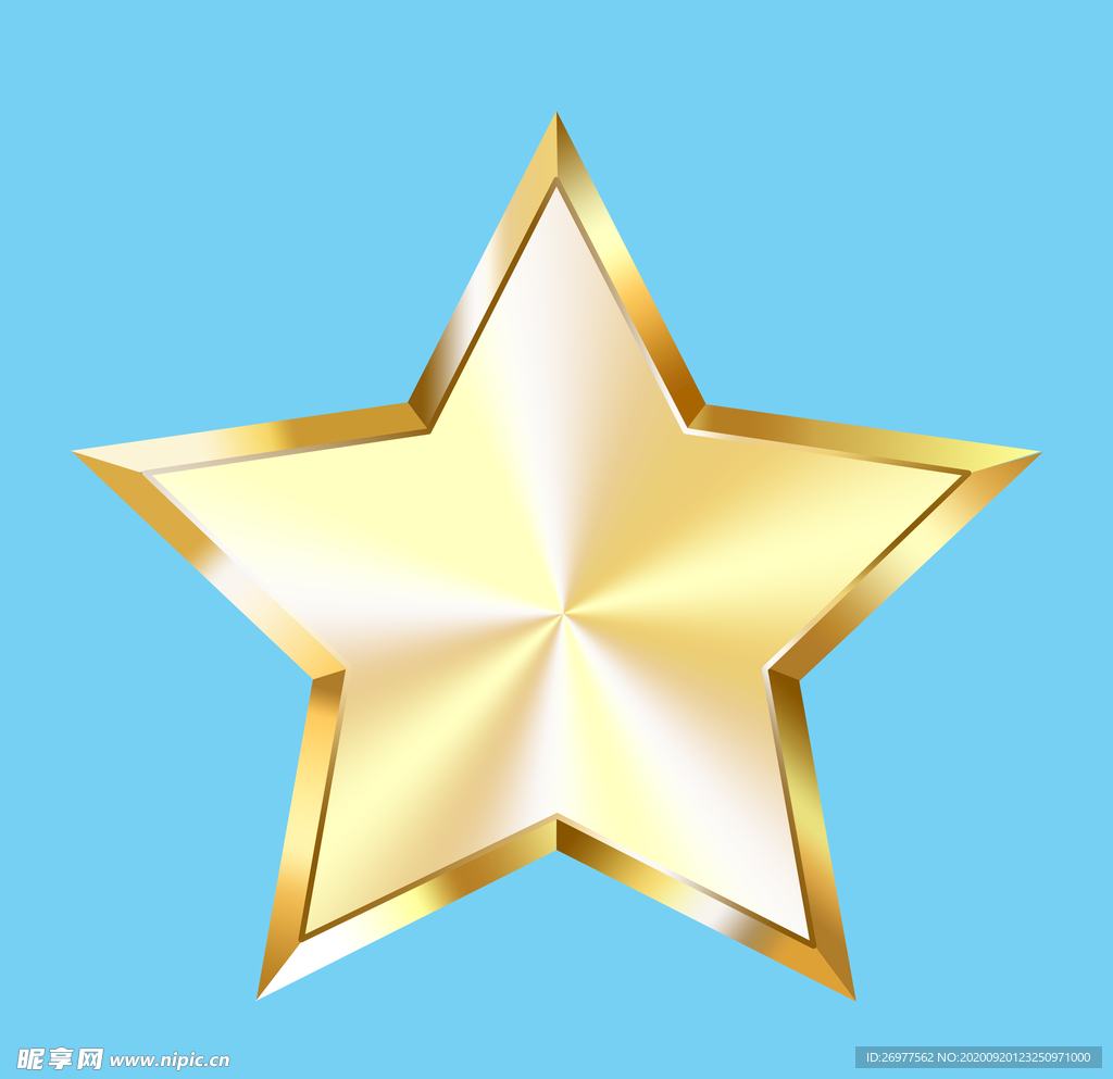 五角渐变发光星星