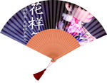 折扇扇子扇穗矢量图