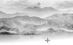 水墨山水 小船 背景墙