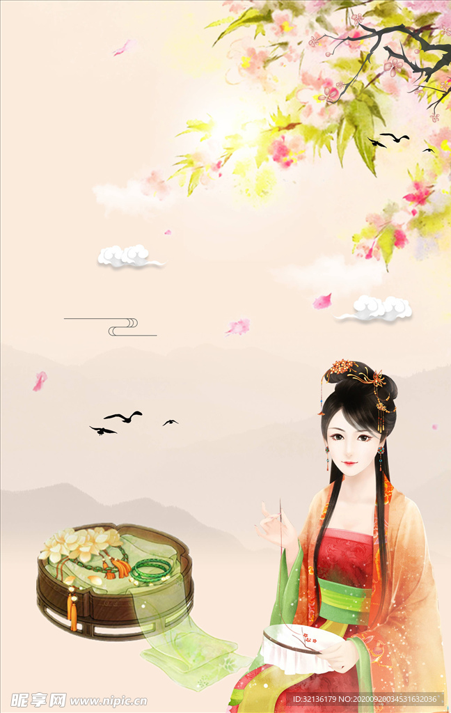 国潮背景元素