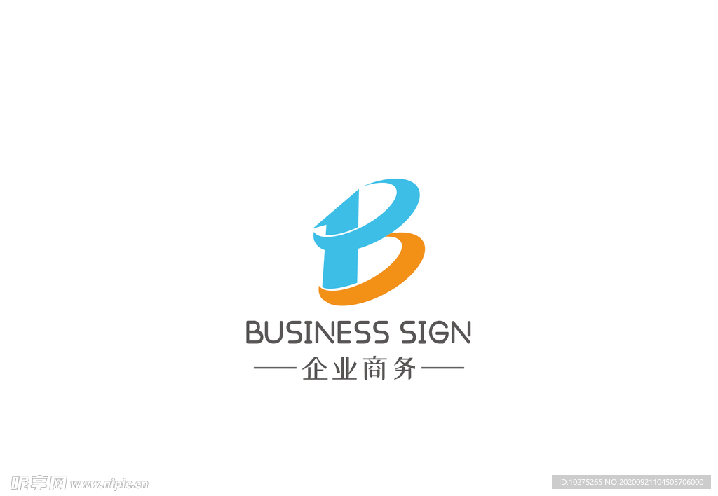 时尚B字母企业商务logo设计