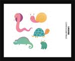 可爱动物卡通矢量图