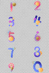 彩色创意数字