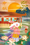 国潮插画