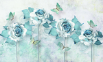 蝶恋花蓝色妖姬意境装饰画
