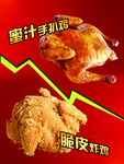 汉堡炸鸡手扒鸡海报