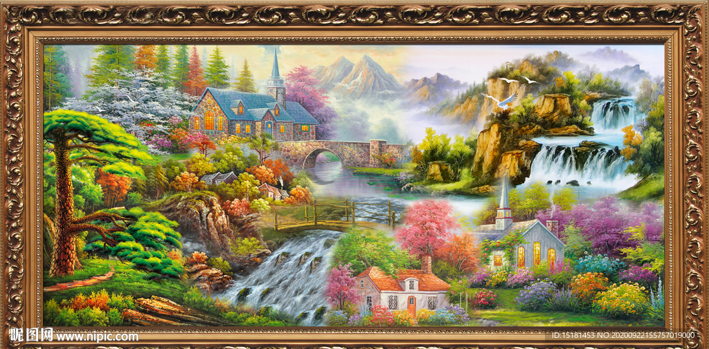 山水油画