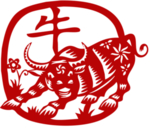 剪纸牛