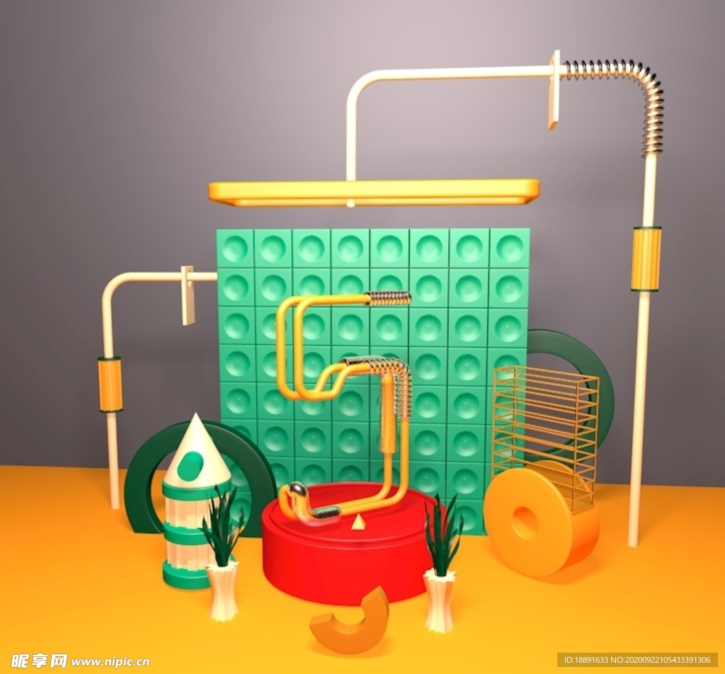 电商banner海报C4D场景