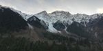 雪山松树林风景