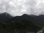 天空乌云高山雪峰风光