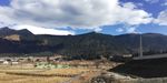 蓝天白云山村田园风景