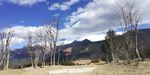 蓝天大山树木风光