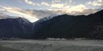 雪山晚霞风光