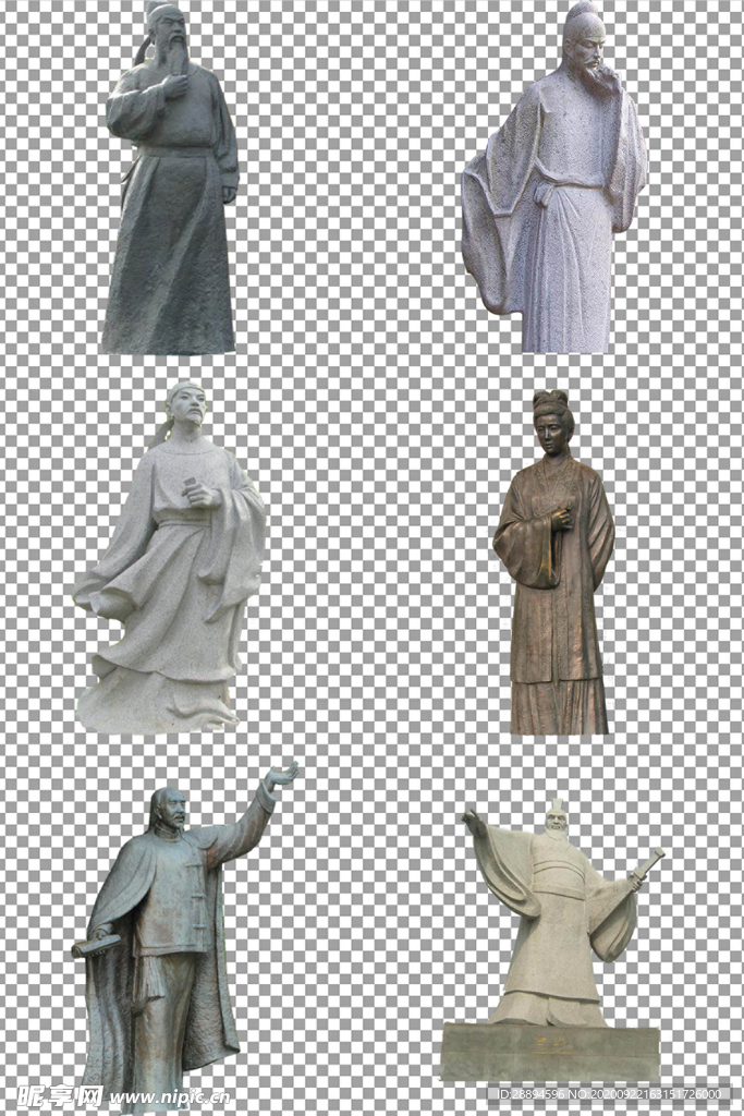 古代名人雕像