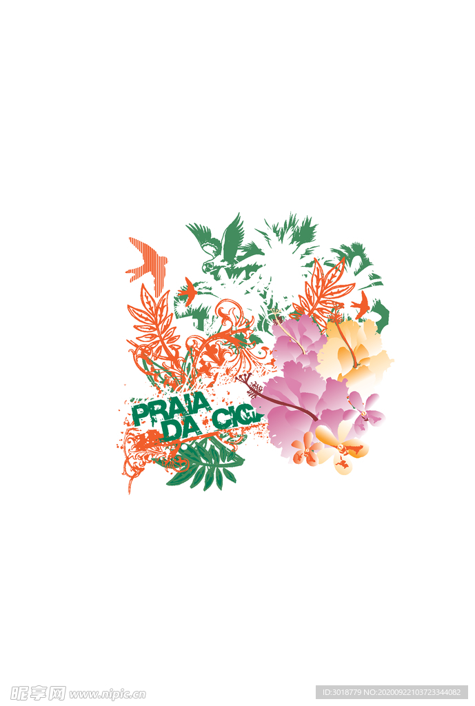 动物组合印花