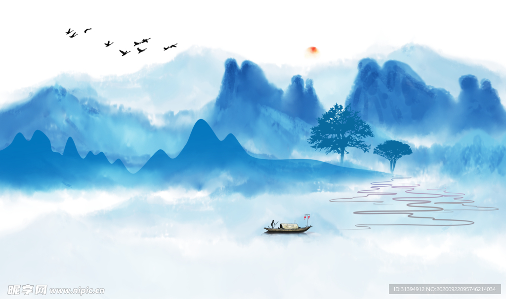 山水背景