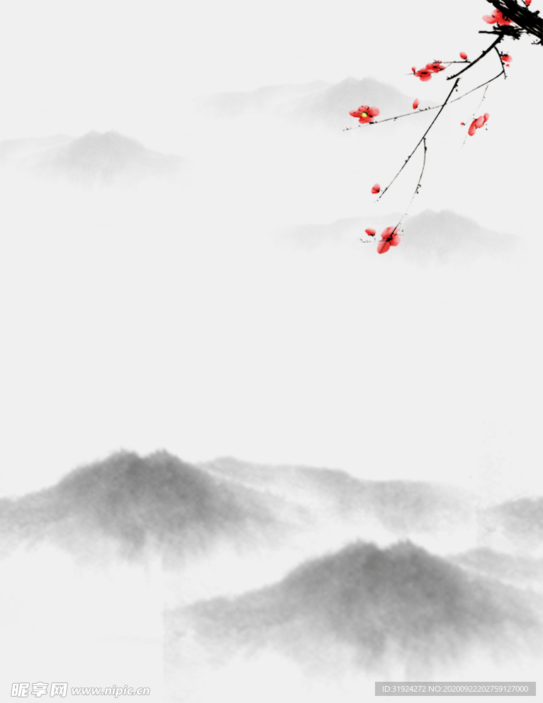 中国风古风山水水墨画背景图