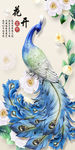 浮雕花 孔雀 花开富贵 玄关图
