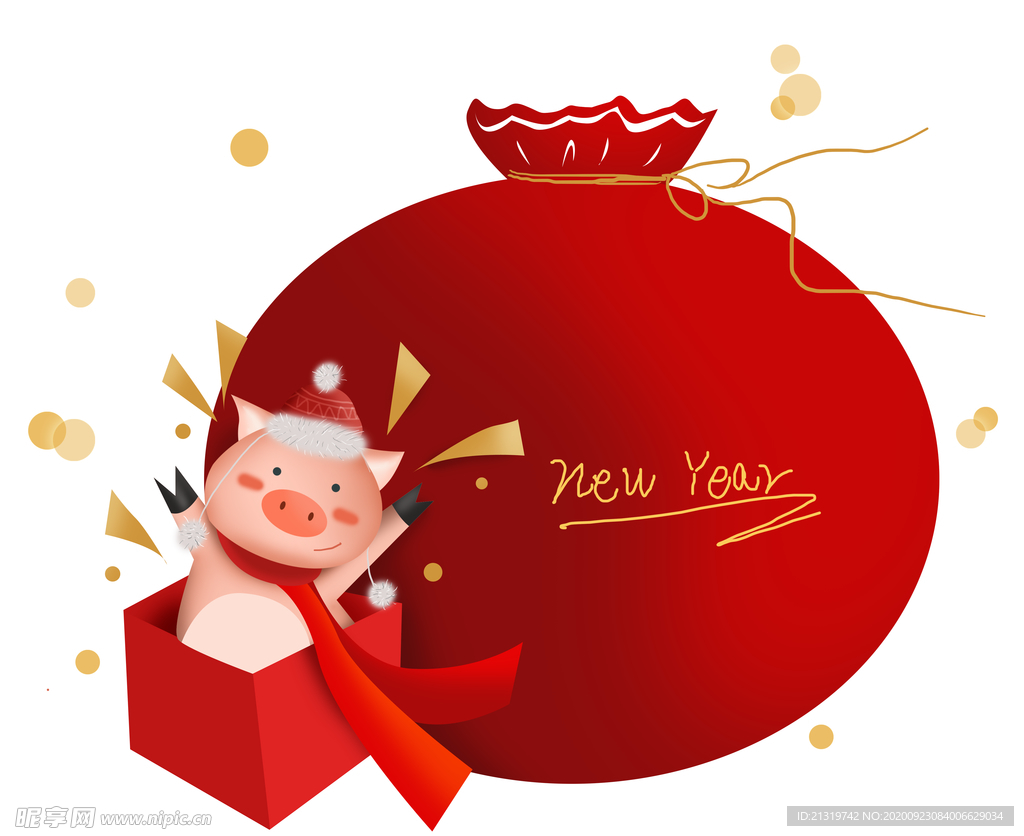 卡通猪 新年猪
