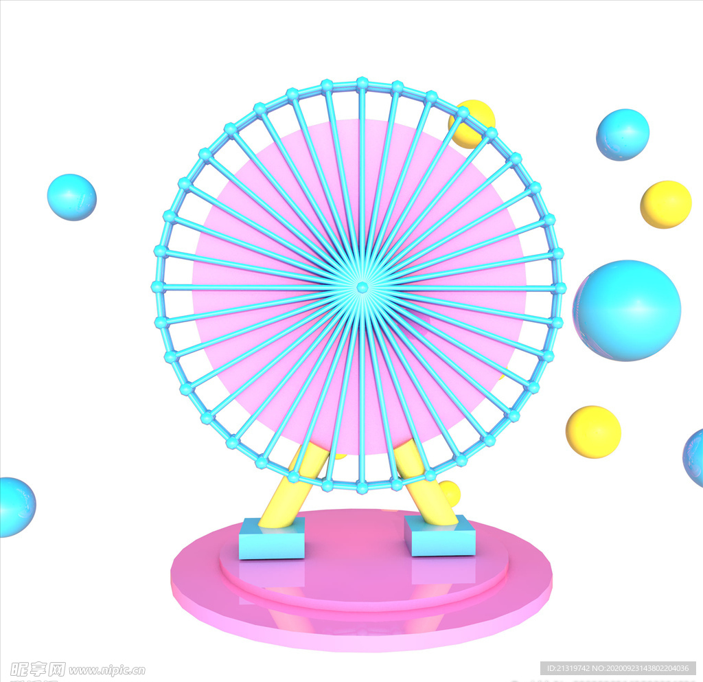 摩天轮C4D